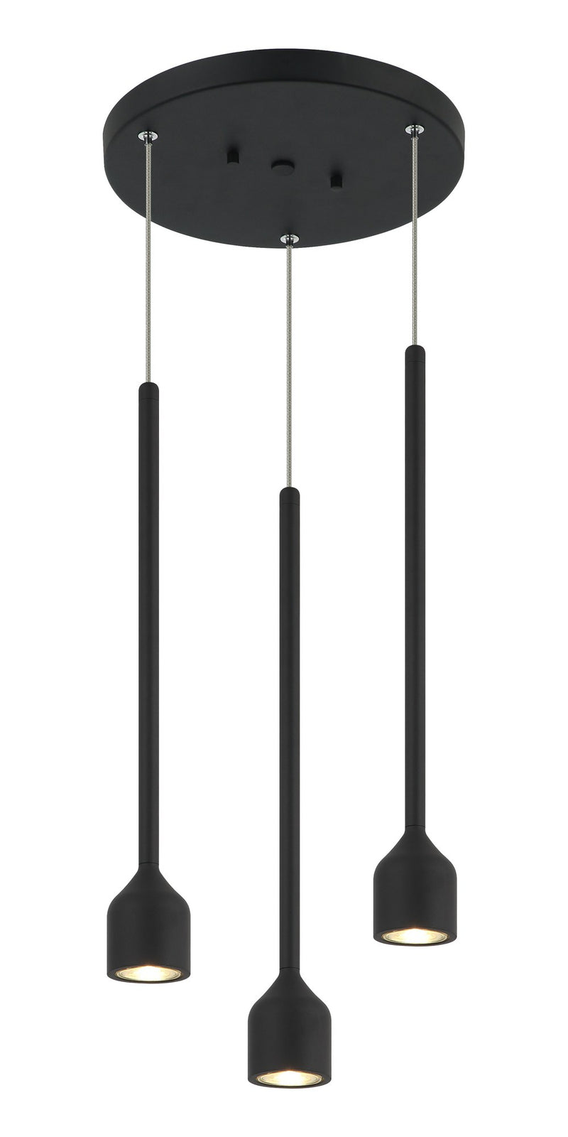 Lumenagio 3-Light Pendant in Matte Black