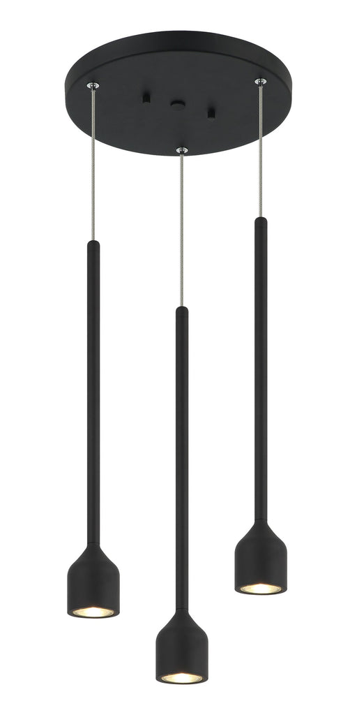 Lumenagio 3-Light Pendant in Matte Black