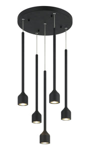 Lumenagio 5-Light Pendant in Matte Black