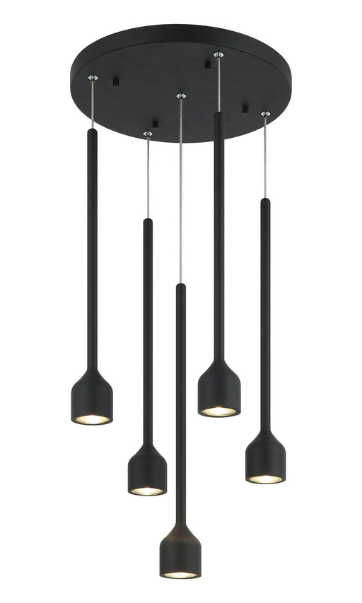 Lumenagio 5-Light Pendant in Matte Black