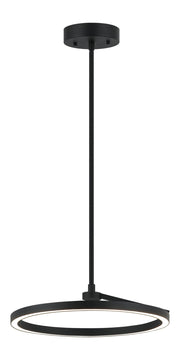 The Trundle 16" LED Pendant in Matte Black