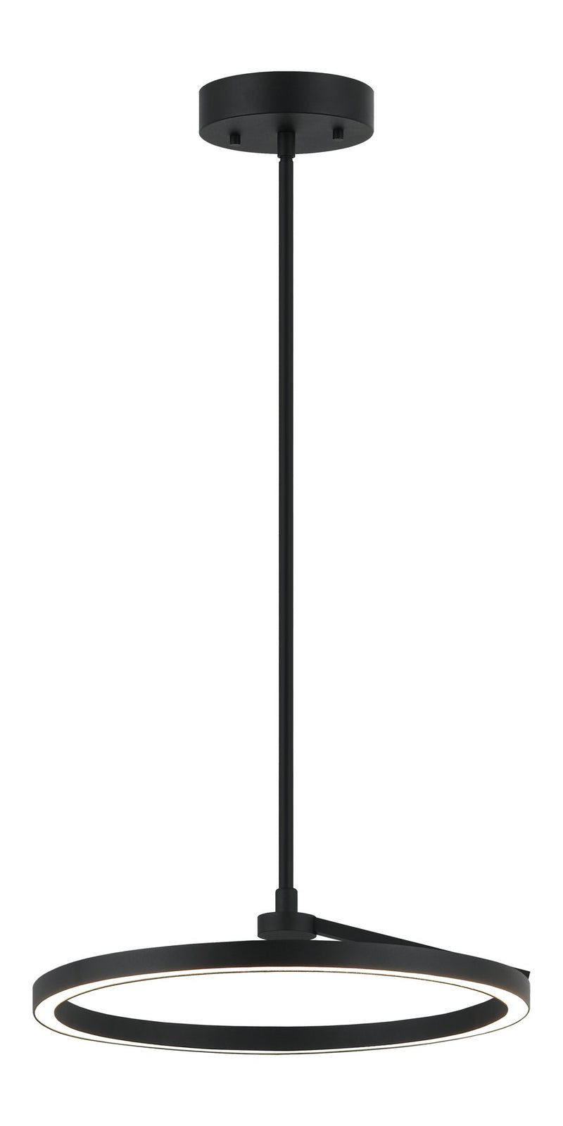 The Trundle 16" LED Pendant in Matte Black