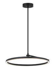 The Trundle 24" LED Pendant in Matte Black