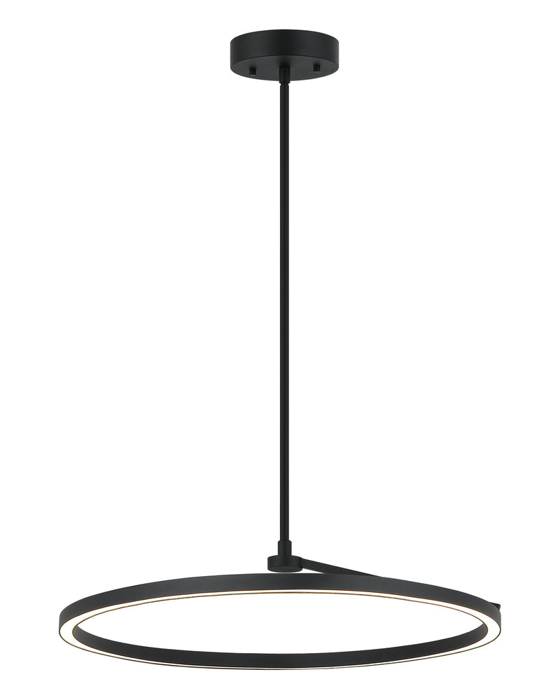 The Trundle 24" LED Pendant in Matte Black