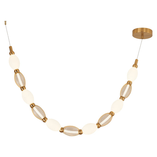 Tentacles LED Mini Pendant in Aged Gold Brass