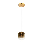 Refrax 5.5" LED Mini Pendant in Aged Gold Brass / Aged Gold Brass