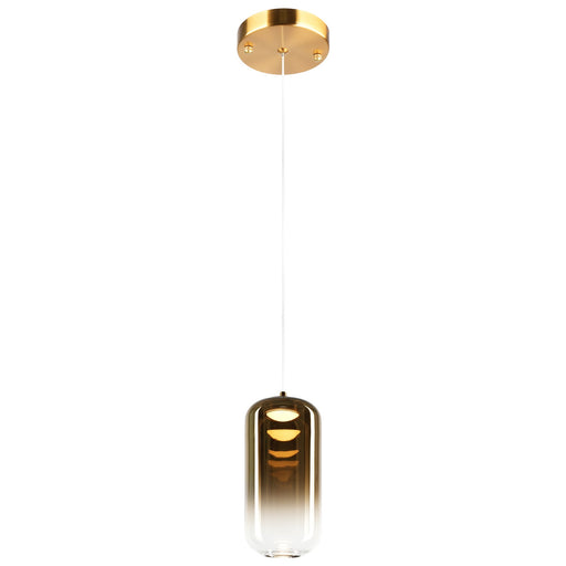 Refrax 4" LED Mini Pendant in Aged Gold Brass / Aged Gold Brass