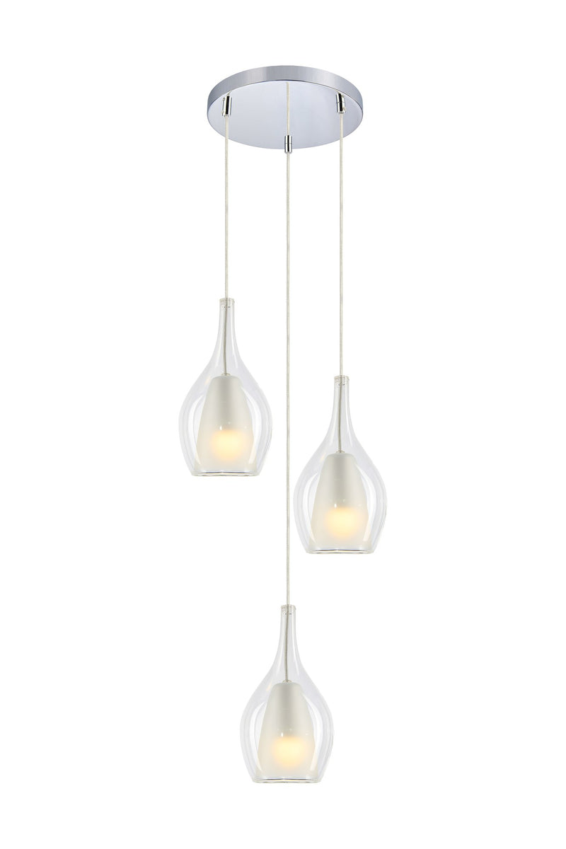 Jericho 14" 3-Light Pendant in Chrome