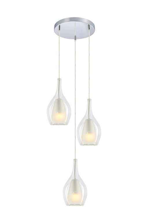 Jericho 14" 3-Light Pendant in Chrome