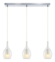 Jericho 3-Light Linear Pendant in Chrome
