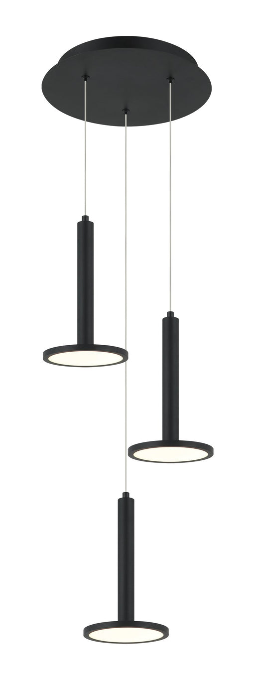 Extraterrestrial 3-Light Pendant in Matte Black