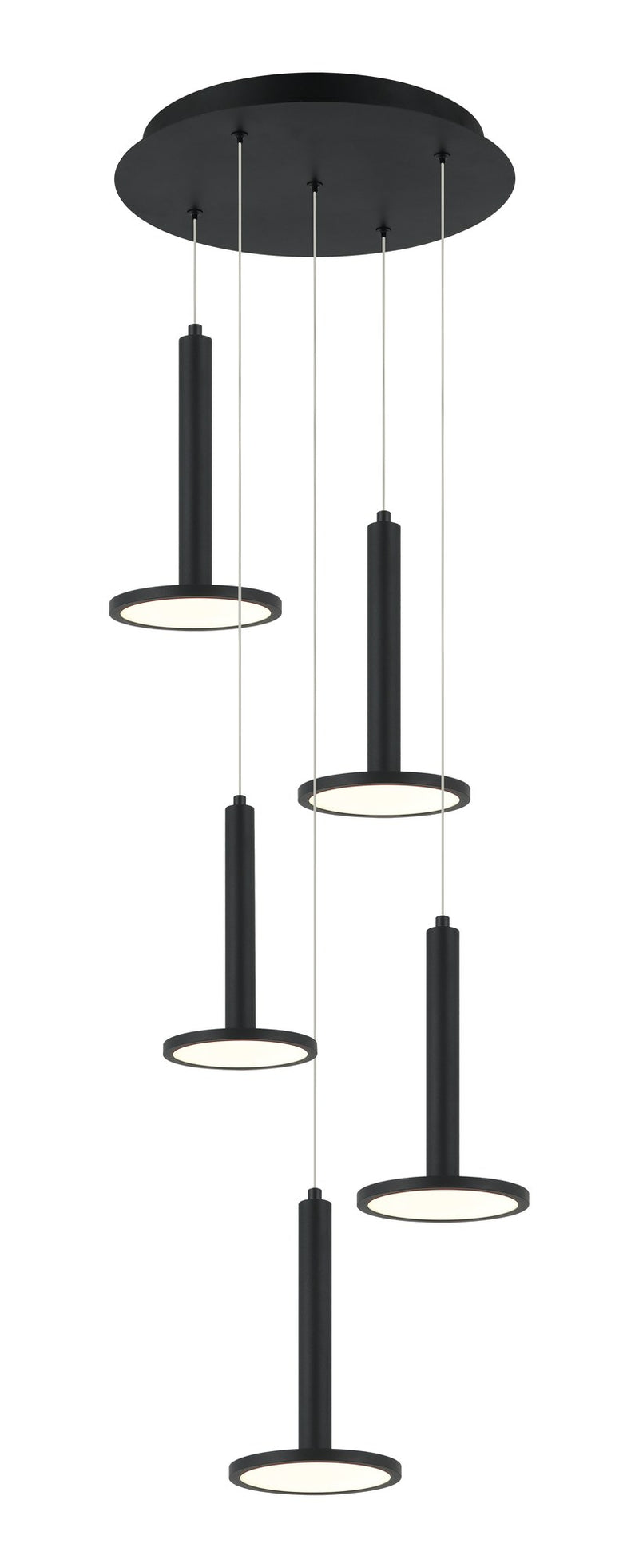 Extraterrestrial 5-Light Pendant in Matte Black