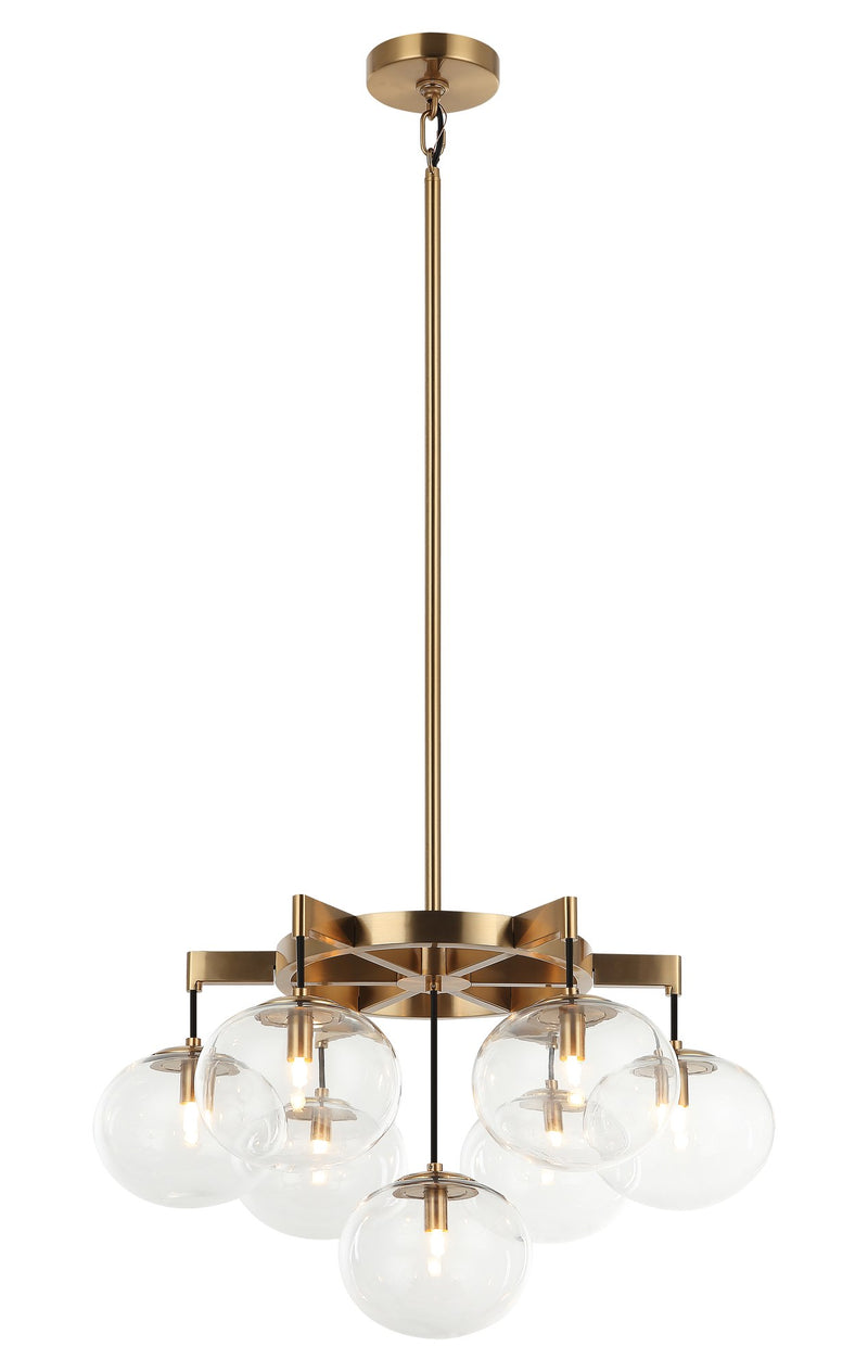 Bulbus 7-Light Chandelier in Aged Gold Brass