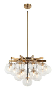 Bulbus 16-Light Chandelier in Aged Gold Brass