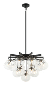 Bulbus 16-Light Chandelier in Matte Black
