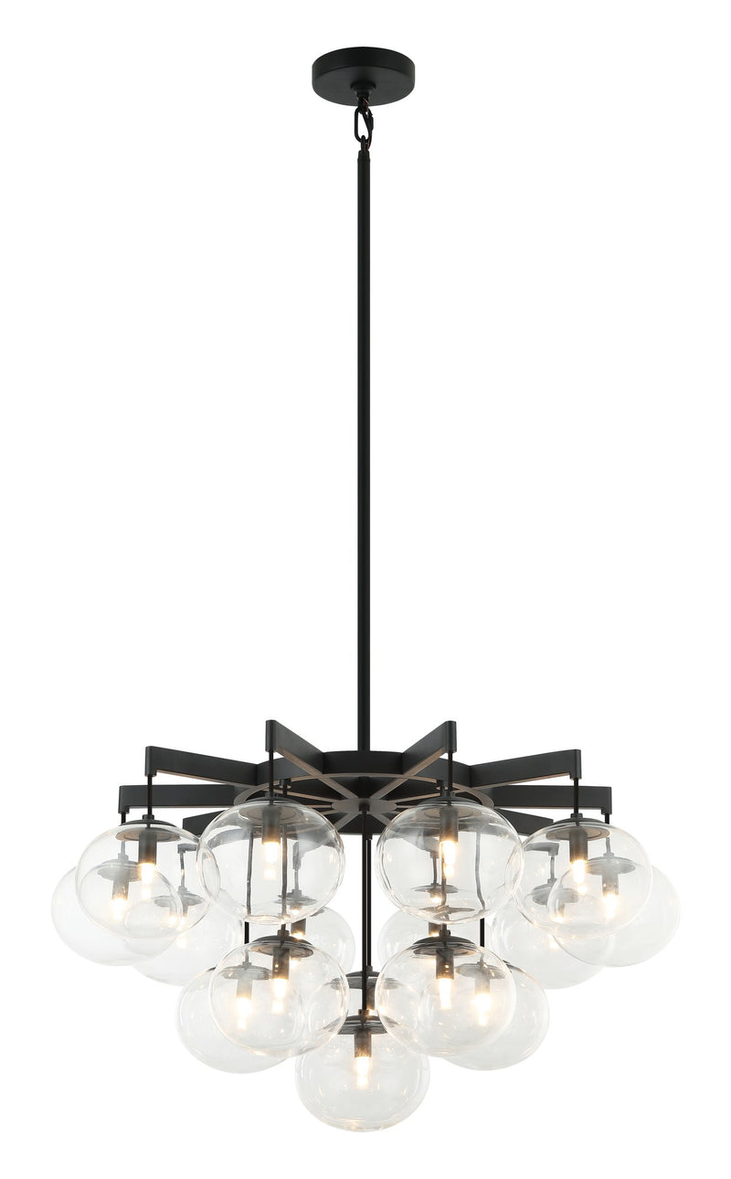 Bulbus 16-Light Chandelier in Matte Black