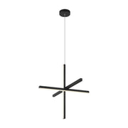 Crosley 24" 3-Light LED Chandelier in Matte Black