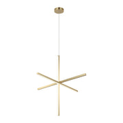 Crosley 36" 3-Light LED Chandelier in Brushed Gold
