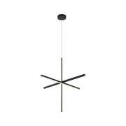 Crosley 36" 3-Light LED Chandelier in Matte Black