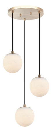 Nikini 15" 3-Light Pendant in Champagne Gold