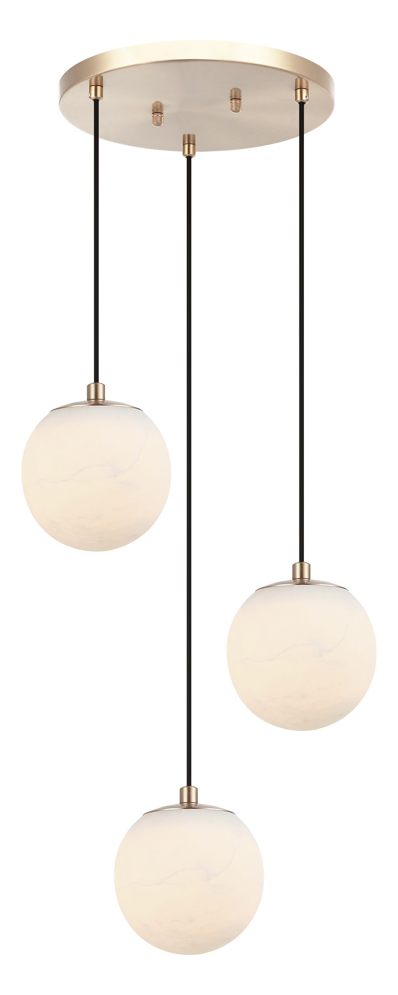 Nikini 15" 3-Light Pendant in Champagne Gold