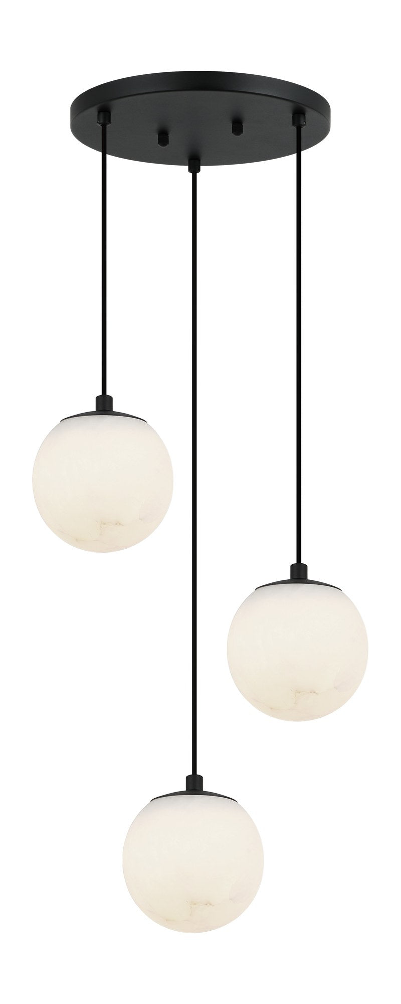 Nikini 15" 3-Light Pendant in Matte Black