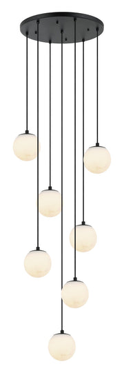 Nikini 21" 7-Light Pendant in Matte Black
