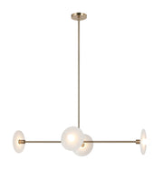 Monument 4-Light Linear Chandelier in Champagne Gold