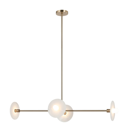 Monument 4-Light Linear Chandelier in Champagne Gold