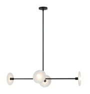 Monument 4-Light Linear Chandelier in Matte Black