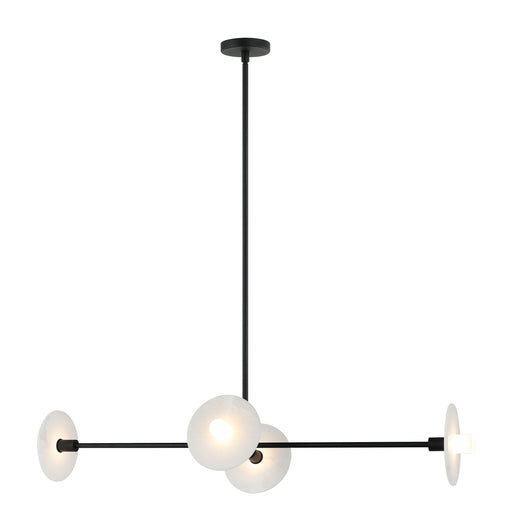 Monument 4-Light Linear Chandelier in Matte Black