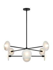 Monument 8-Light Chandelier in Matte Black