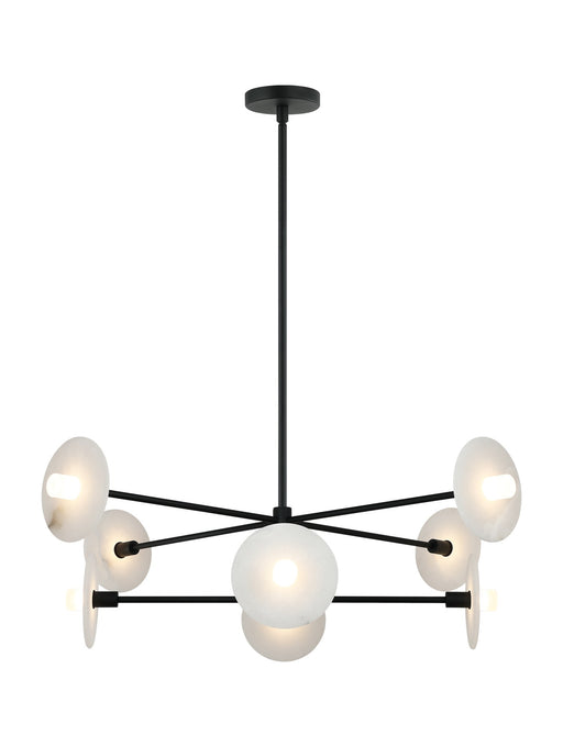 Monument 8-Light Chandelier in Matte Black