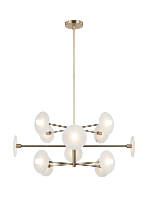 Monument 12-Light Chandelier in Champagne Gold