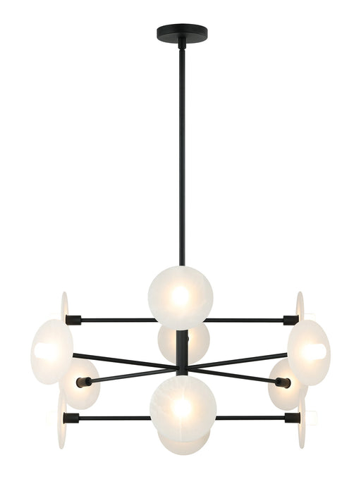 Monument 12-Light Chandelier in Matte Black