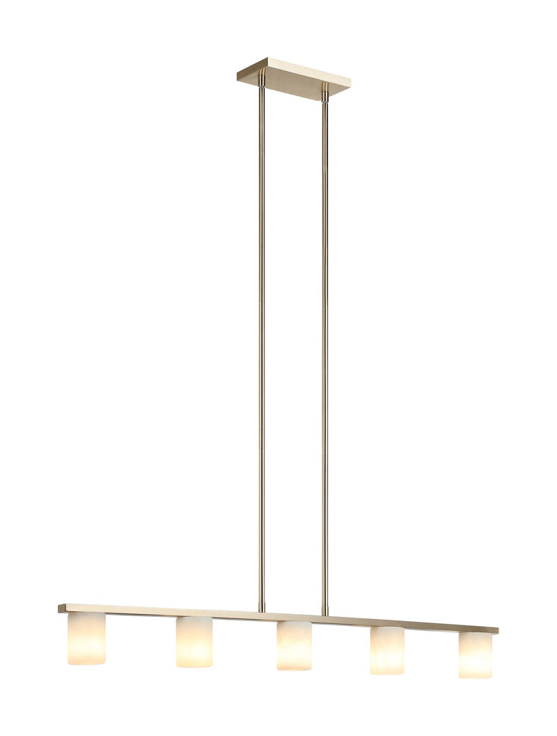 Lindy 5-Light Linear Chandelier in Champagne Gold