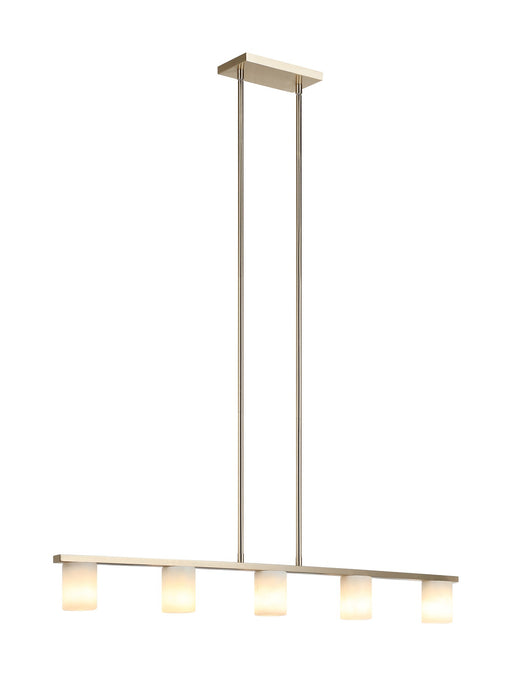 Lindy 5-Light Linear Chandelier in Champagne Gold