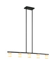 Lindy 5-Light Linear Chandelier in Matte Black