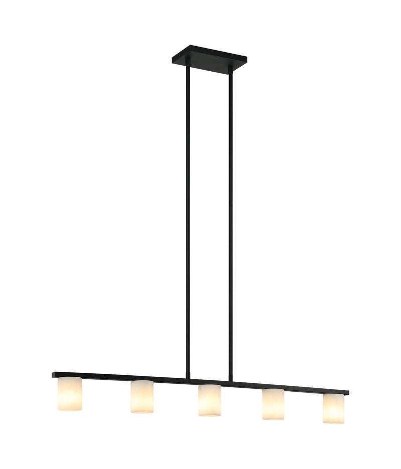 Lindy 5-Light Linear Chandelier in Matte Black