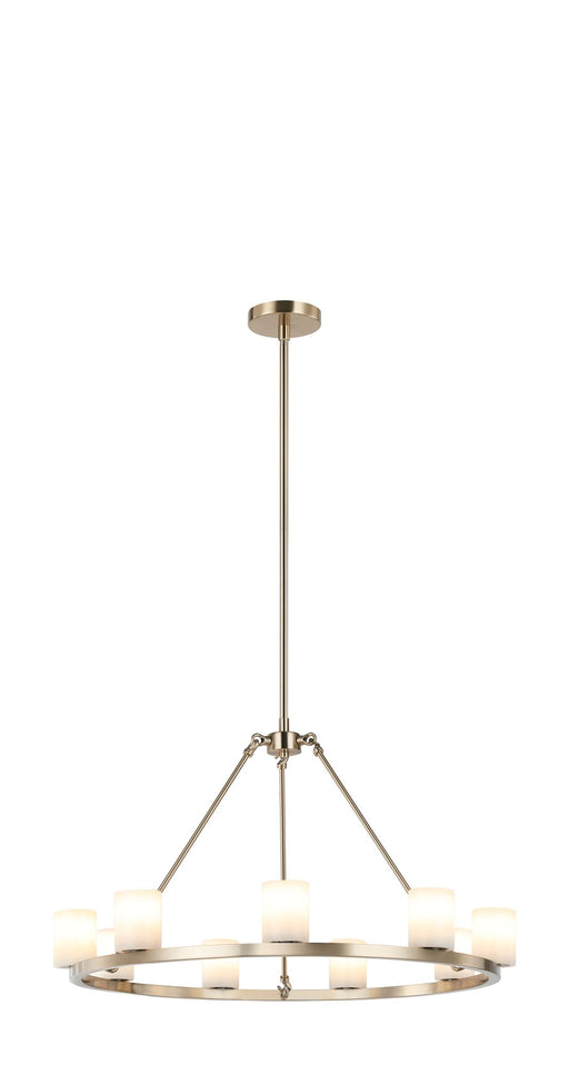 Lindy 30" 9-Light Chandelier in Champagne Gold
