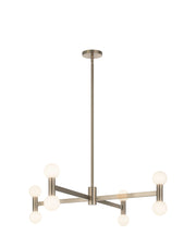 Interstellar 8-Light Chandelier in Champagne Gold
