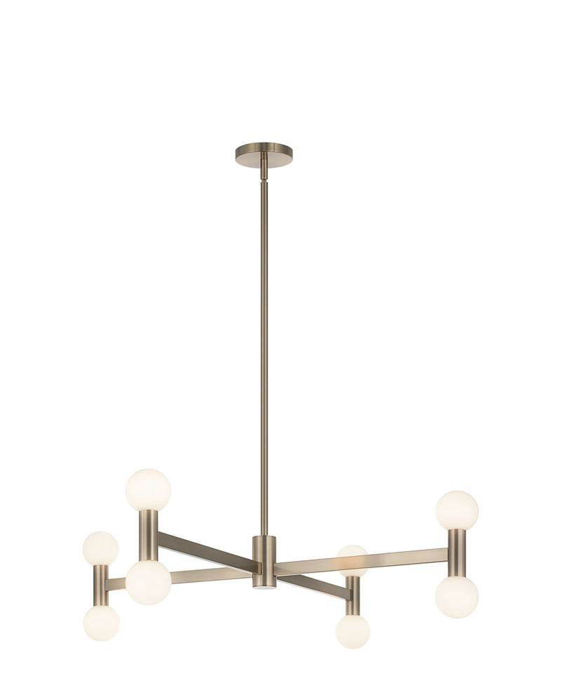 Interstellar 8-Light Chandelier in Champagne Gold