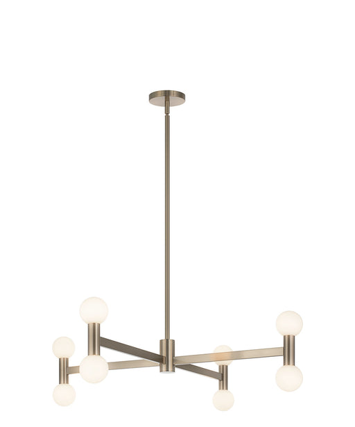 Interstellar 8-Light Chandelier in Champagne Gold