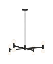 Interstellar 8-Light Chandelier in Matte Black