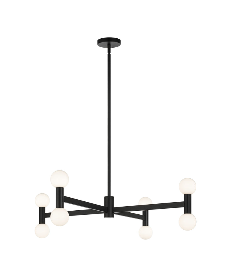 Interstellar 8-Light Chandelier in Matte Black