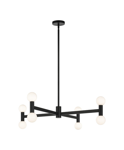 Interstellar 8-Light Chandelier in Matte Black