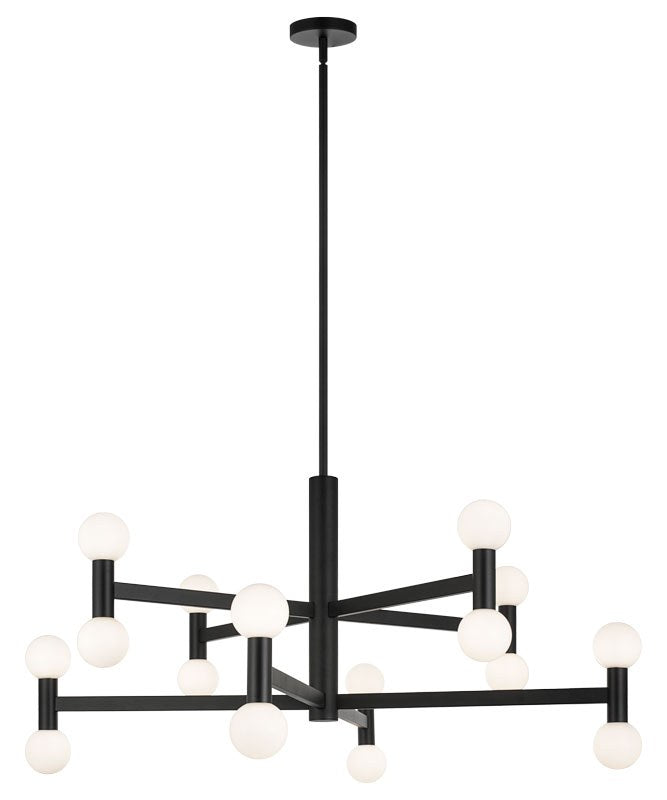 Interstellar 16-Light Chandelier in Matte Black