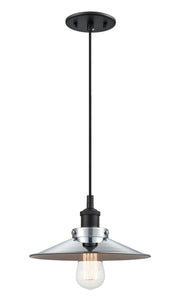 Bulstrode's Workshop 10" Pendant in Black / Chrome