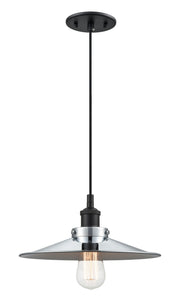 Bulstrode's Workshop 12" Pendant in Black / Chrome