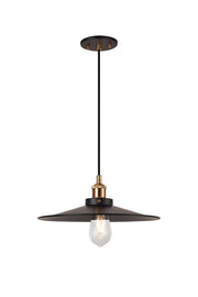 Bulstrode's Workshop 14" Pendant in Aged Gold Brass / Black